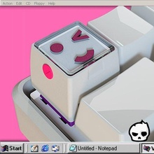 keycap retro monitor cherry mx keyboard pc gamer bmo keycaps 3d print model - Mito3D