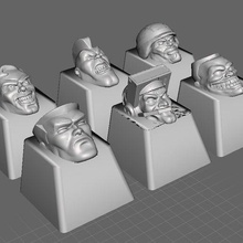 keycap small soldiers pack 3d print model - Mito3D
