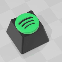 tecla Spotify llave 3d print model - Mito3D