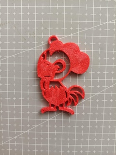keychain rooster 3d print model - Mito3D