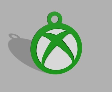 keychain-xbox 3dprinting xbox gaming xboxlogo keychain personalized gamerlife gamerstyle portachiavi console 3d print model - Mito3D