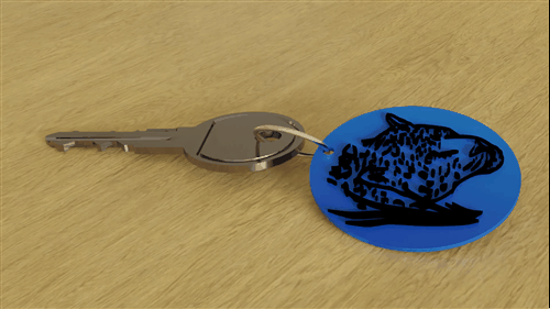 porte clés 3d print model - Mito3D
