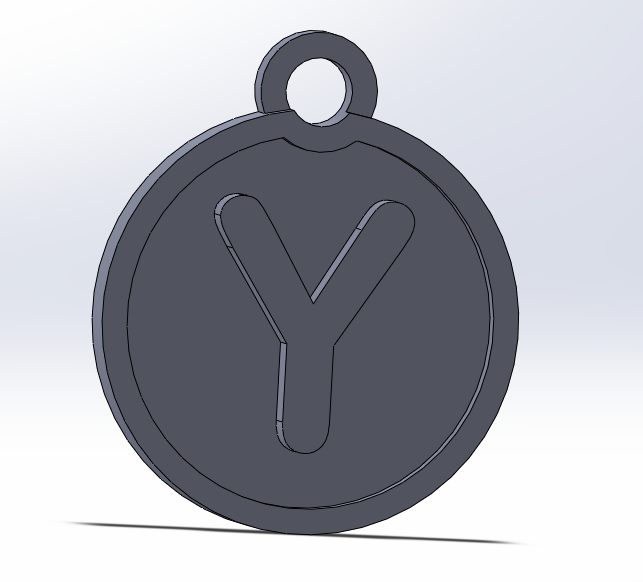 keychain llavero x circle 3D print model - Mito3D