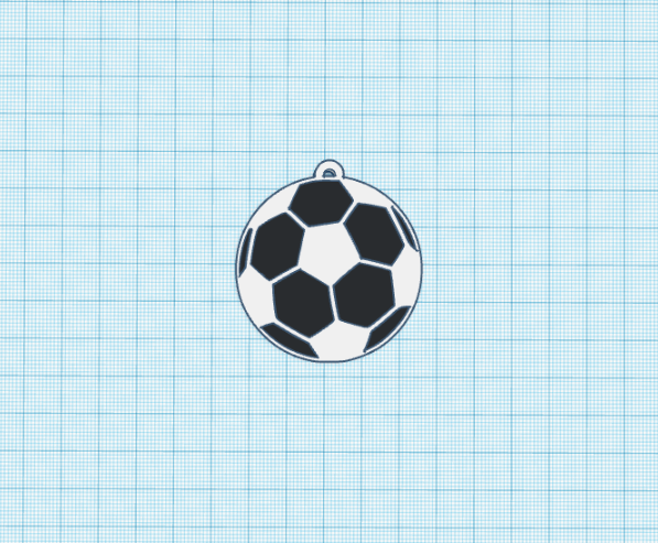 keychain soccer 3D print model - Mito3D