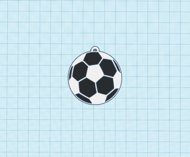 keychain soccer 3d print model - Mito3D
