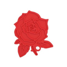 Anahtarlık moda Sevgililer valentine çiçek rose 3d print model - Mito3D