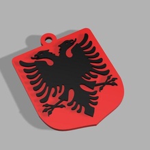 keychain - albania 3d print model - Mito3D