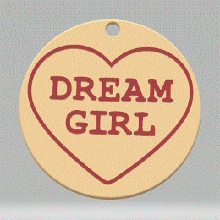 keychain - love heart sweetie dream girl valentine sweet london candy key ring keyring keys 3d print model - Mito3D