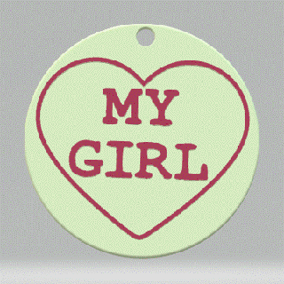 keychain - love heart sweetie girl valentine sweet london candy key ring keyring keys 3d print model - Mito3D