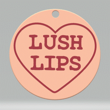 keychain - love heart sweetie lush lips valentine sweet london candy key ring keyring keys 3D print model - Mito3D
