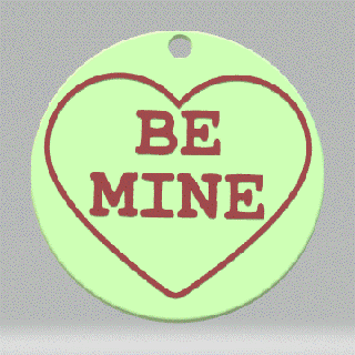 keychain - love heart sweetie mine valentine sweet london candy key ring keyring keys 3d print model - Mito3D