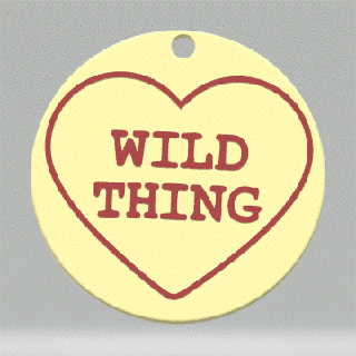 keychain - love heart sweetie wild thing valentine sweet london candy key ring keyring keys 3d print model - Mito3D