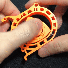 keychain - mazda rotary engine print-in-place gadget wankel 3d print model - Mito3D