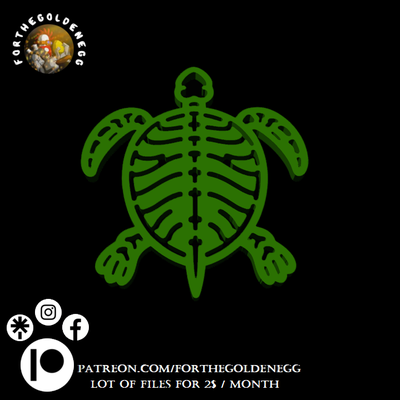 portachiavi tartaruga gioielleria easyprint supportofree supporto fdm casa home decor decorazione arredamento cranio ossatura 3d print model - Mito3D