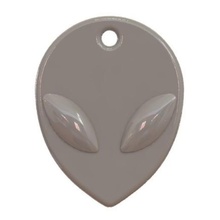 keychain alien head skipped eyes key ring chain bulging 3d print model - Mito3D