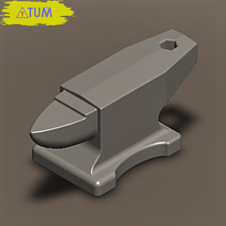 keychain anvil fashion gift tool tum cults 3d print model - Mito3D