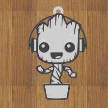 keychain baby groot 3d print model - Mito3D