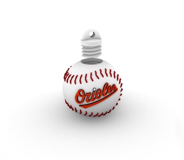 keychain baltimore orioles container lid mlb 3d print model - Mito3D