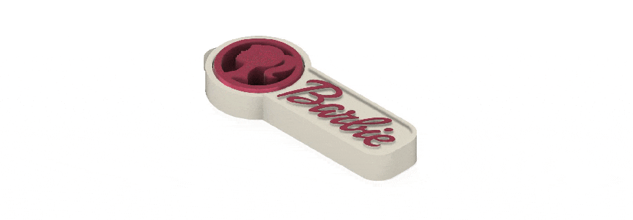 chaveiro Barbie giroscópio antiestresse arte carro esporte Smartphone brinquedo 3d print model - Mito3D