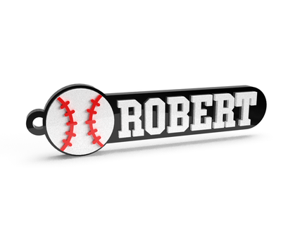 anahtarlık beyzbol Robert isim Zincir özel kişiselleştirilmiş takı anahtar özelleştirilmiş 3d print model - Mito3D