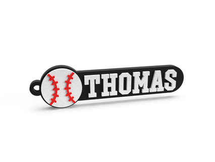 chaveiro beisebol Thomas chaveiros personalizadas personalizado joalheria chave 3d print model - Mito3D