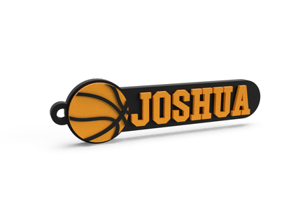 anahtarlık Basketbol Joshua isim Zincir özel kişiselleştirilmiş takı anahtar özelleştirilmiş 3d print model - Mito3D