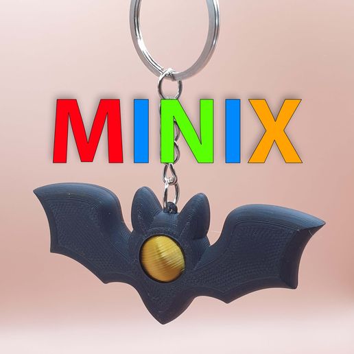 keychain bat minix collection 3D print model - Mito3D