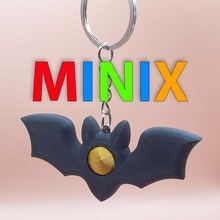 porte clés chauve souris minix collection 3d print model - Mito3D