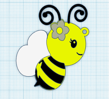 chaveiro abelha chave argolas abelhas abelha abelha chaveiro animais lembrança 3d print model - Mito3D
