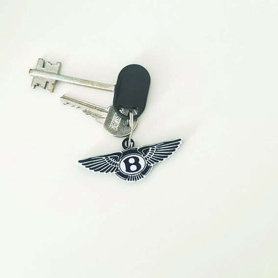 porte clés Bentley ii art logo marque moto bicyclette moteur conception symbole multicolore voiture cadeau marques 3D print model - Mito3D