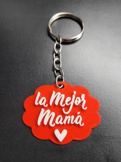keychain best mom souvenirs porte-cl happy 3d print model - Mito3D