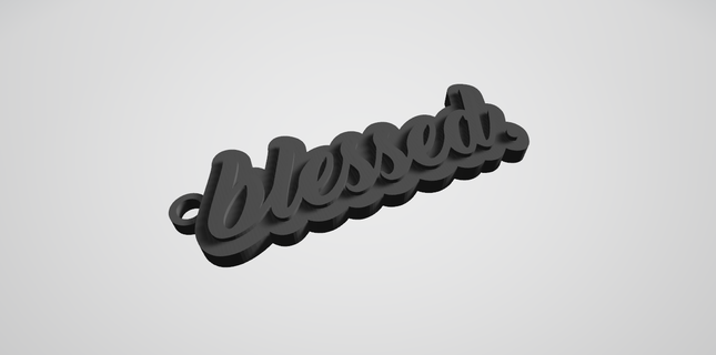 keychain blessed 3d print model - Mito3D