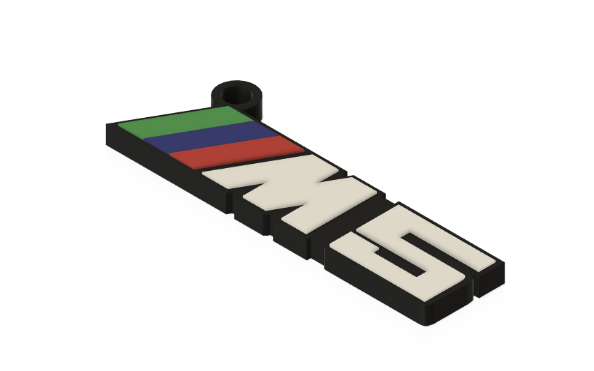 porte clés BMW iv art logo marque moto bicyclette moteur conception symbole multicolore voiture cadeau marques 3D print model - Mito3D