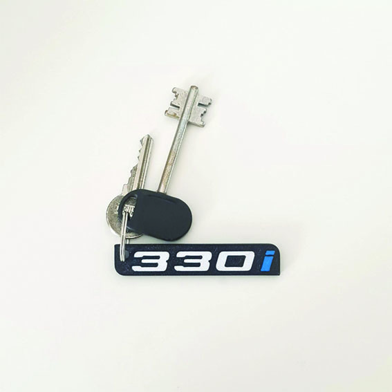 porte clés BMW xi art logo marque moto bicyclette moteur conception symbole multicolore voiture cadeau marques 3D print model - Mito3D