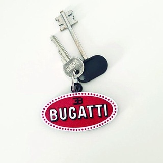 porte clés bugatti art logo marque moto bicyclette moteur conception symbole multicolore voiture cadeau marques 3d print model - Mito3D