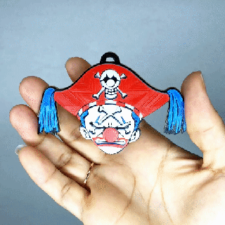 keychain buggy one piece - chaveiro Art fun cool onepiece decoration kawaii anime acessorie 3d print model - Mito3D