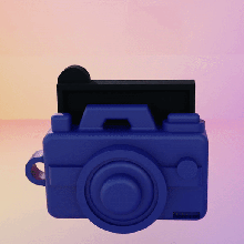 portachiavi telecamera arte amore febbraio foto fotografia memoria litofonia 3d print model - Mito3D