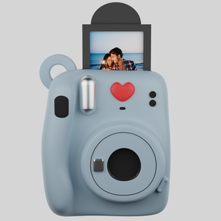 keychain camera polaroid love photo instant keyring gift valentines 3d print model - Mito3D