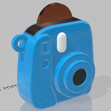 keychain camera photo portrait holder 3d print model - Mito3D