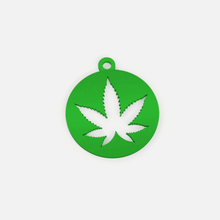 chaveiro de cannabis - maconha a moda anel chave mote 3d print model - Mito3D