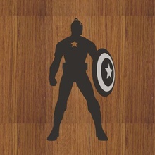 keychain captain america marvel avengers 3d print model - Mito3D