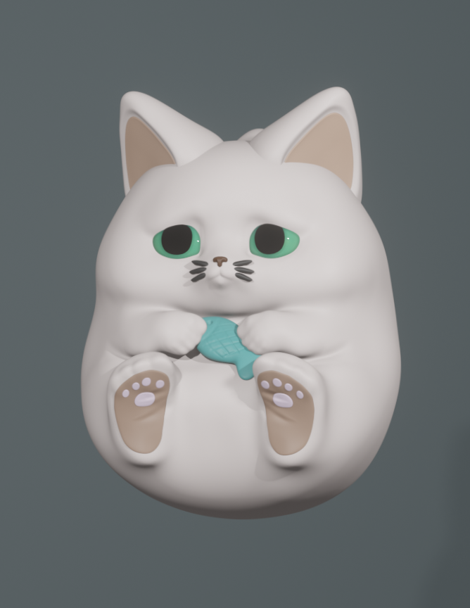 llavero gato animales gatito 3D print model - Mito3D
