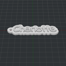 keychain charlotte 3d print model - Mito3D