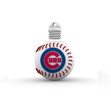 keychain chicago cubs container lid mlb key ring 3d print model - Mito3D