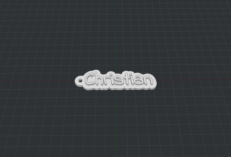 porte clés Christian 3d print model - Mito3D