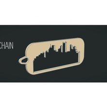 keychain city silhouette various 3d print model - Mito3D
