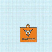 Schlüsselanhänger cupra Mode logo keychain 3d print model - Mito3D