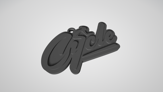 keychain cycling 3d print model - Mito3D