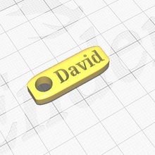 anahtarlık David moda seyahat 3d print model - Mito3D