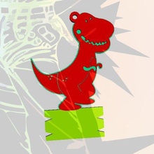 keychain dino rex v2 3d print model - Mito3D